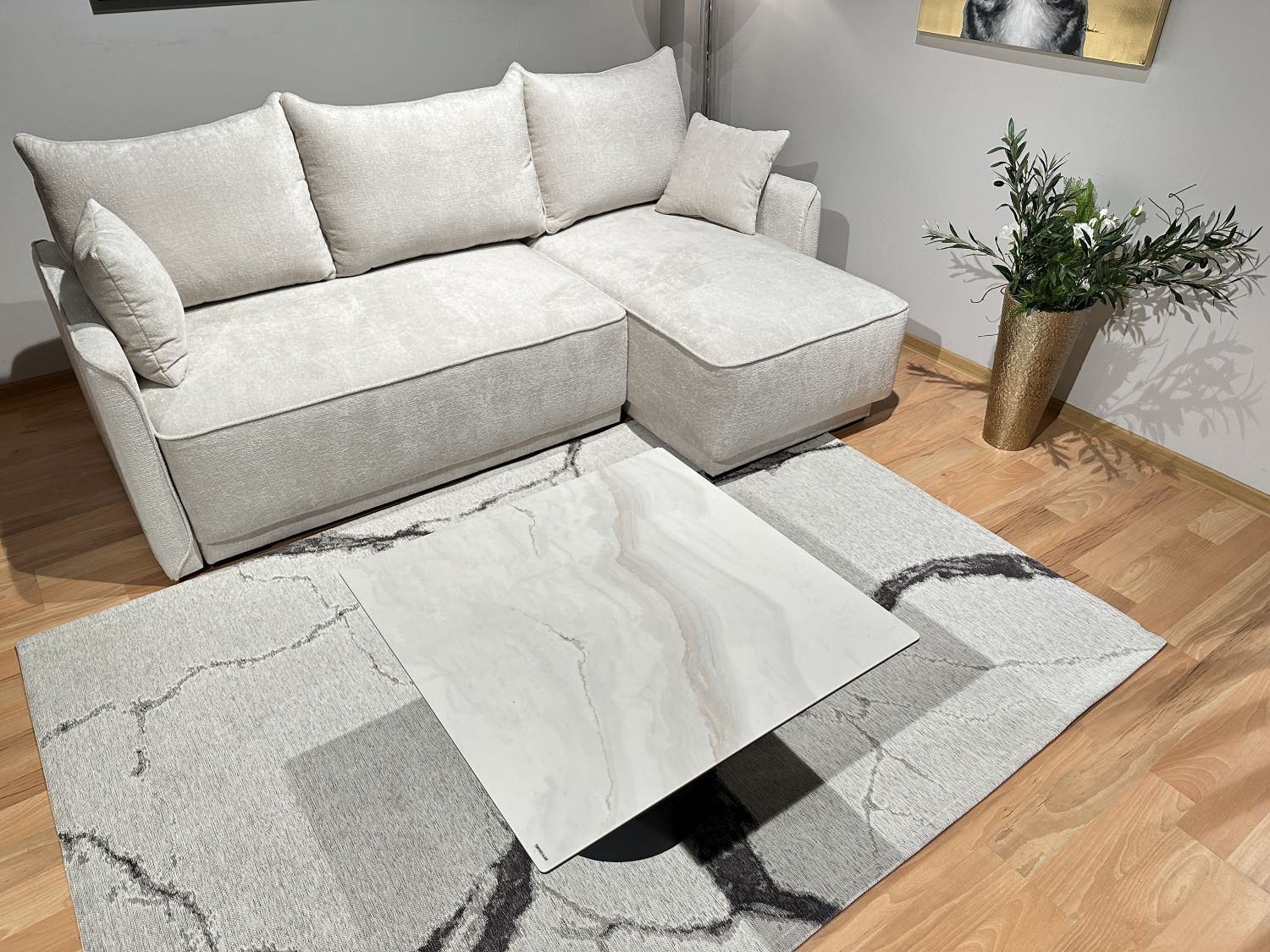 Stolik kawowy spiek kwarcowy Imperio 73x73cm 