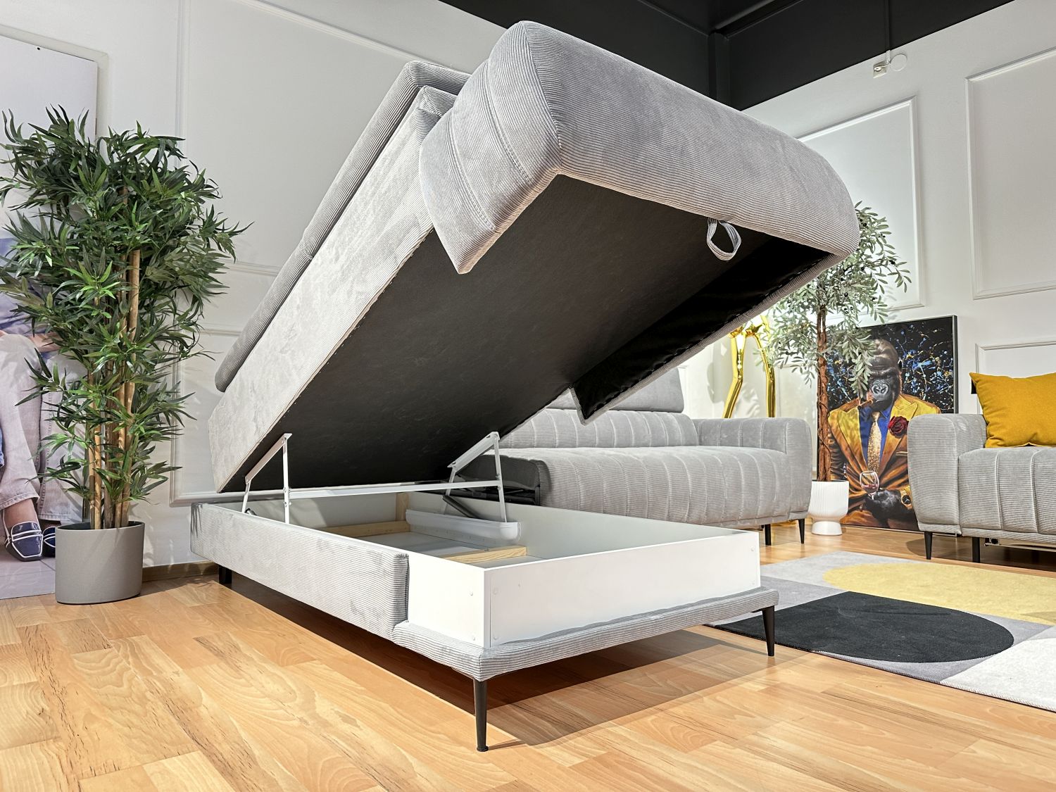 Narożnik stelaż włoski z materacem  Gandi 120, 140, 160 Wersal