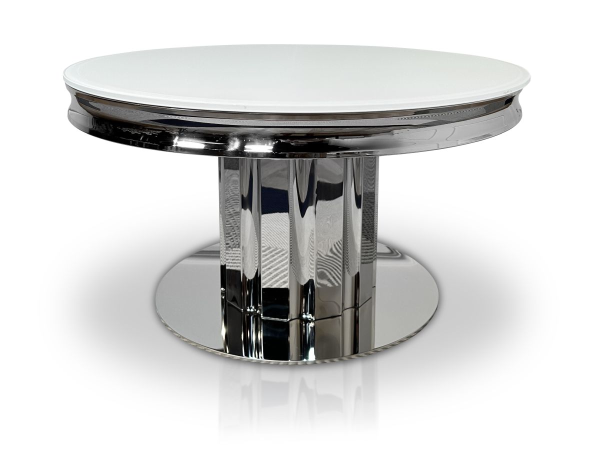 Ława stolik kawowy okrągły Glamour Silver t948 średnica 100cm