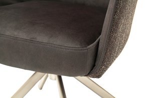 Krzesło Sheffield obrotowe siedzisko 360° nogi okrągłe czarne sprężyny kieszenio